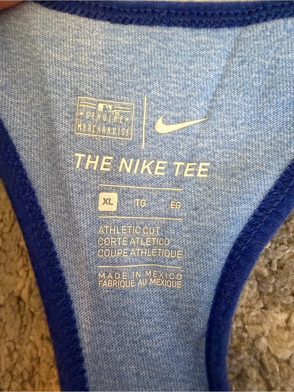 Nike Light Blue Tank with Navy Trim